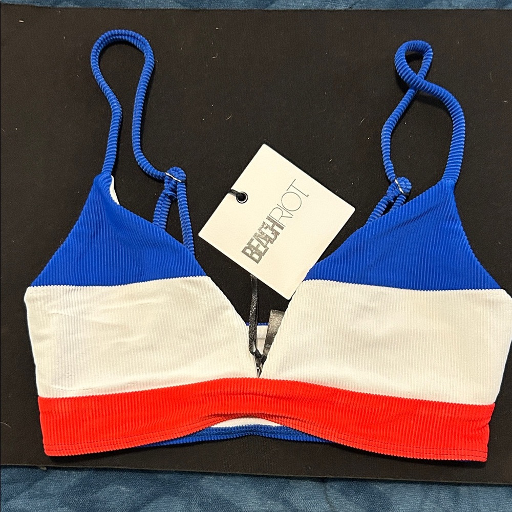 Beach Riot Colorblock Bikini Top